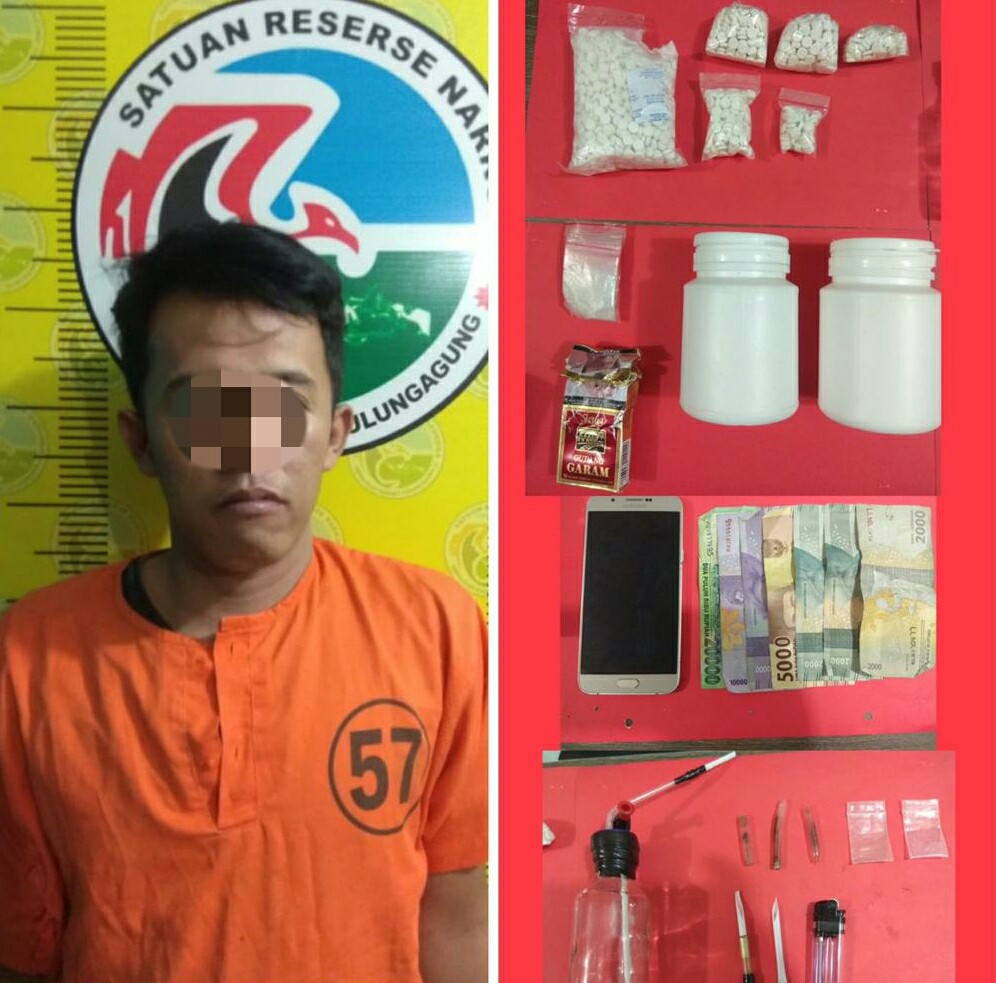 Satresnarkoba Polres Tulungagung Kembali Ringkus Pengedar Sabu & Pil Double L