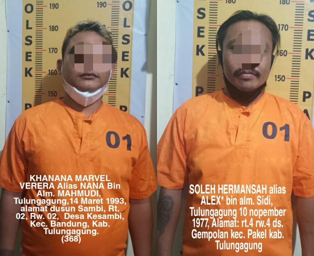 Dua Pelaku Pemerasan  Berhasil Ditangkap Tim Macan Agung Polres Tulungagung