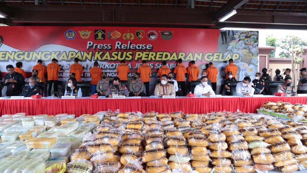 Polri Ungkap Peredaran 2,5 Ton Sabu : 10,1 Juta Jiwa Terselamatkan 