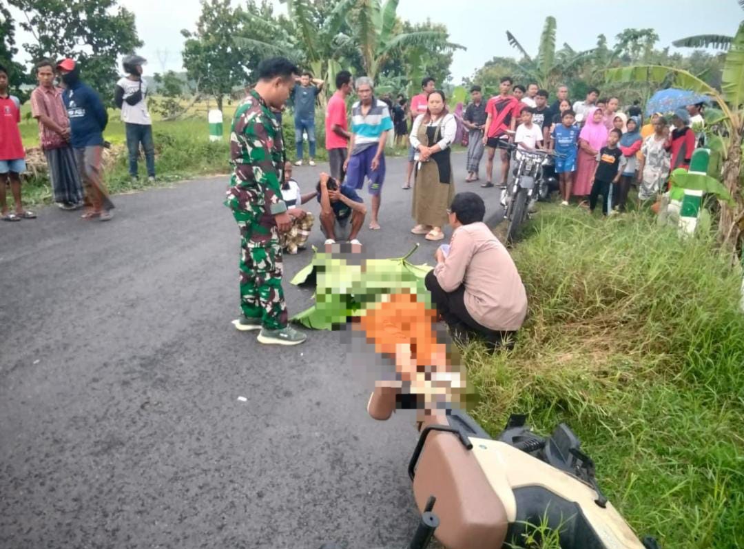 Pengendara Sepeda Listrik Tewas Tertabrak Truk di Sukosewu Bojonegoro