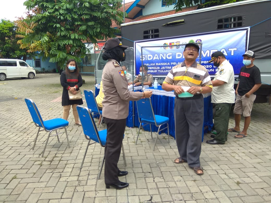 Ops Yustisi, Tim Gabungan Gakkum Kabupaten Tulungagung Jaring 12 Pelanggar Prokes