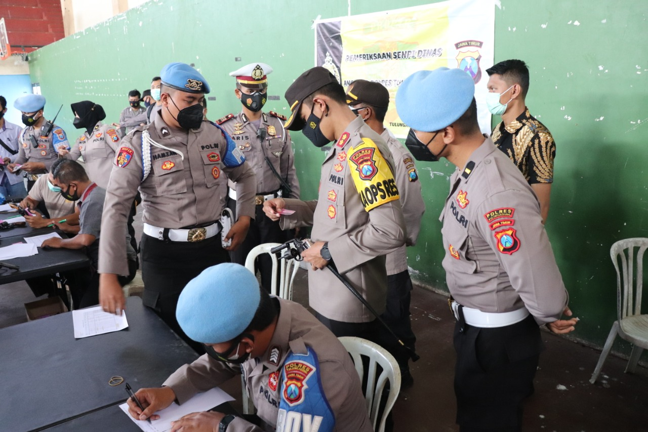 Polres Tulungagung Melakukan Pengecekan Senpi Anggota Polri