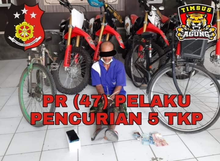 Timsus Macan Agung Bekuk Pelaku Pencurian 5 TKP Yang Meresahkan Masyarakat
