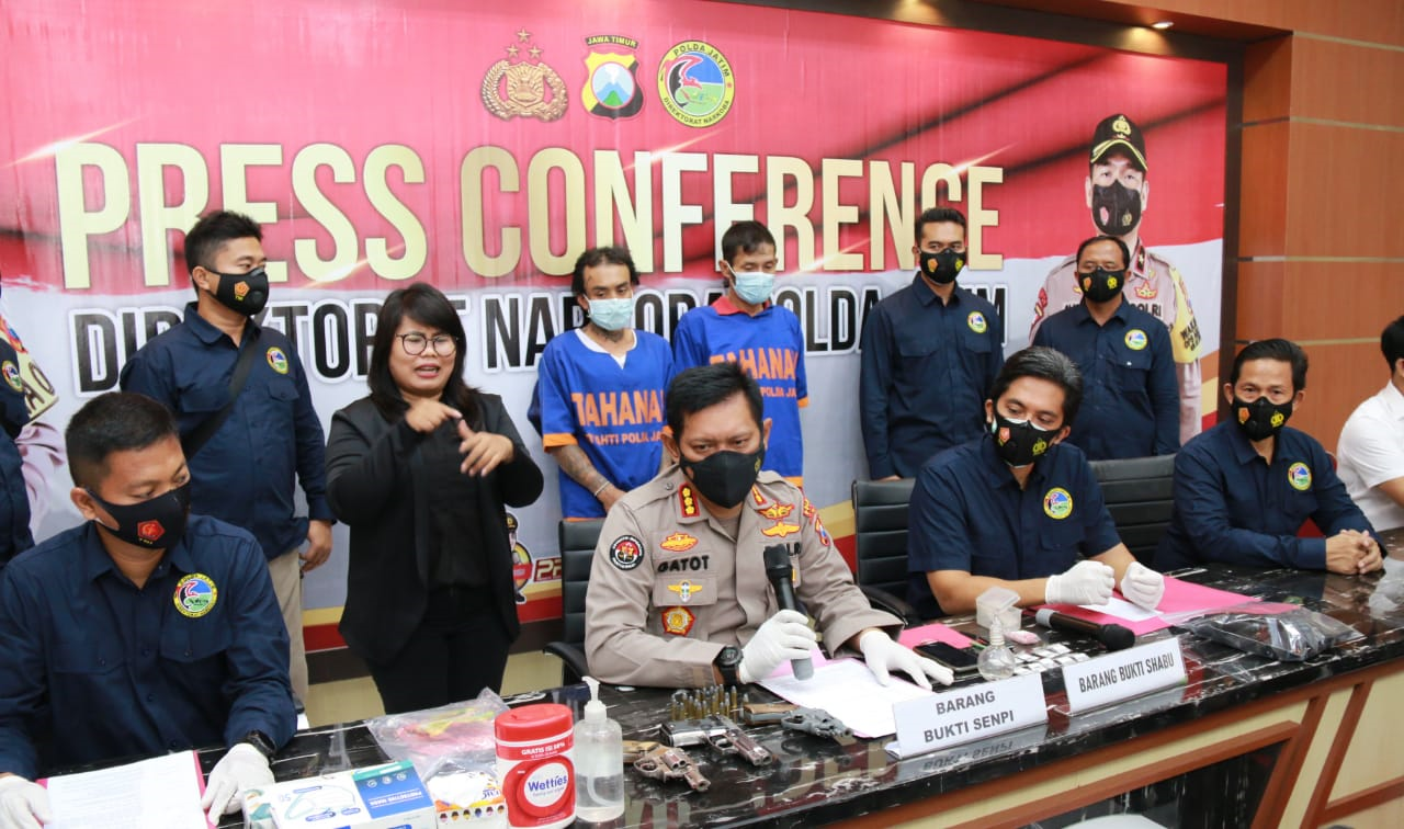 Pengedar Shabu Bersenjata Api Asal Jombang Ditangkap Ditresnarkoba Polda Jatim