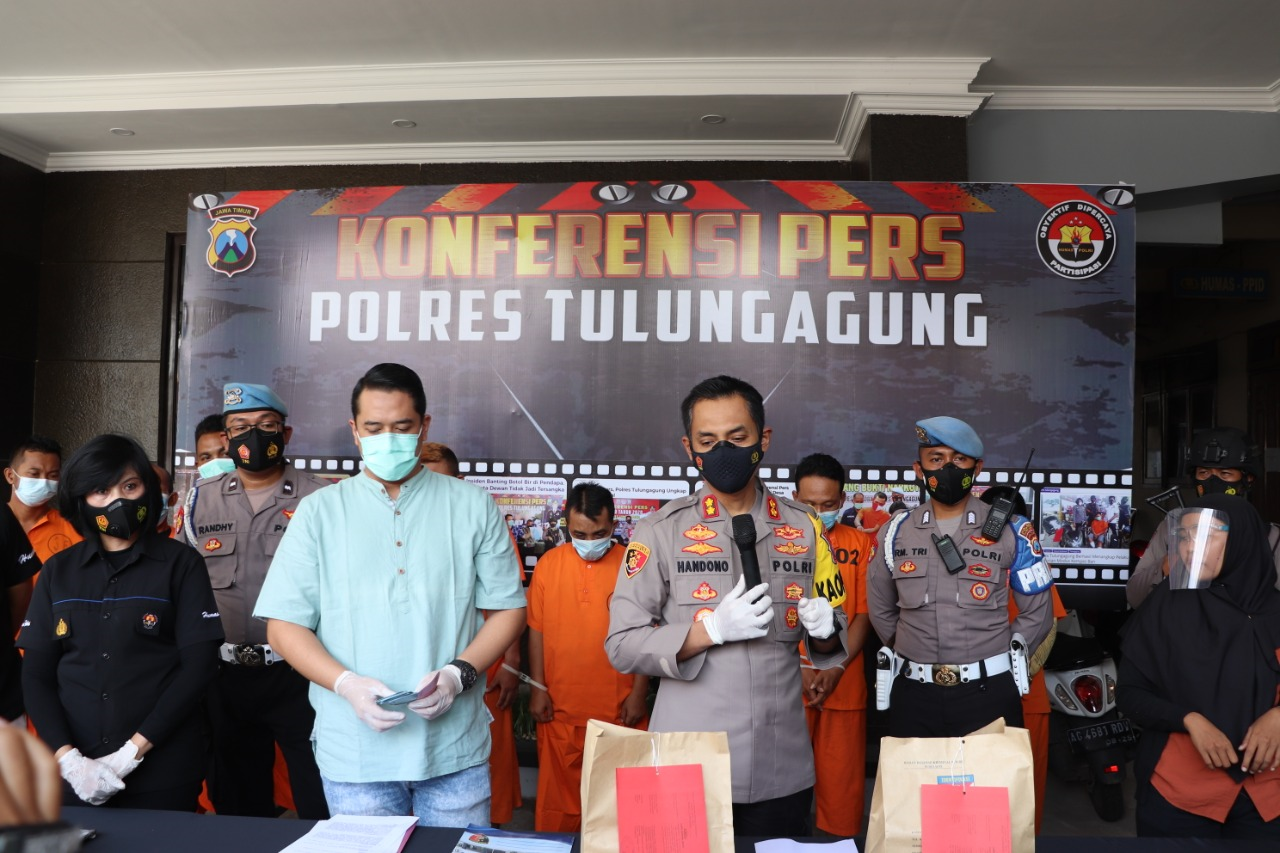 Konferensi Pers di Polres Tulungagung, Libatkan Juru Bahasa Isyarat
