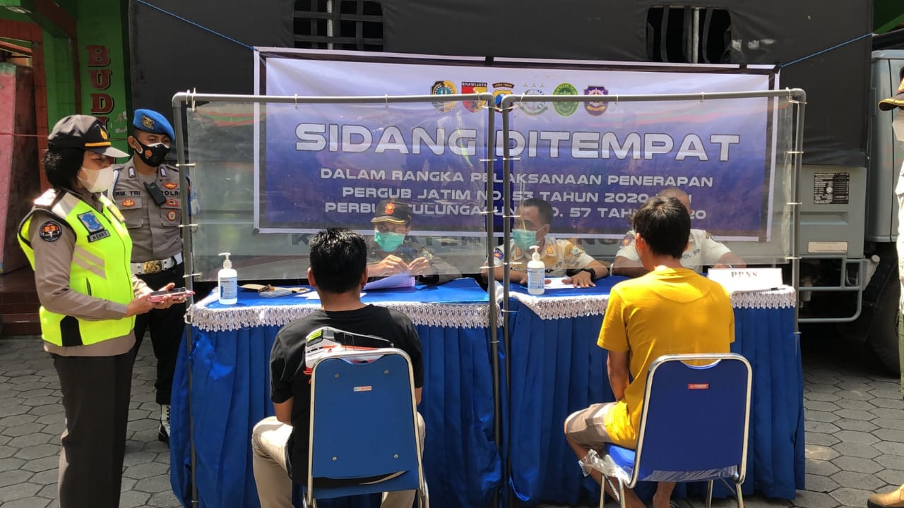 Satgas Covid 19 Tulungagung Jaring 10 Pelanggar Dalam Ops Yustisi Di Depan Nirwana Plaza