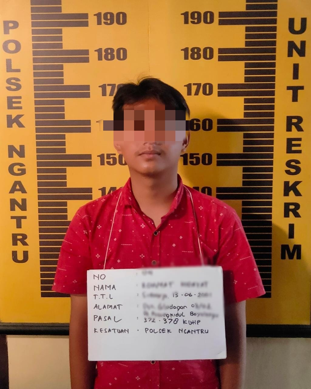 Bawa Kabur Motor, Pemuda Ini Berhasil Diringkus Polsek Ngantru Tulungagung