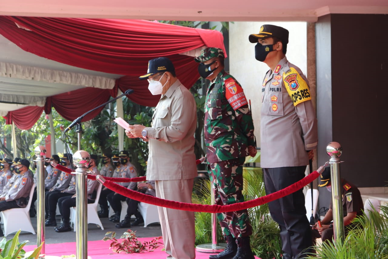 Tekan Sebaran Covid 19 Jelang Idul Fitri, Forkopimda Tulungagung Gelar Apel Kesiapan Larangan Mudik