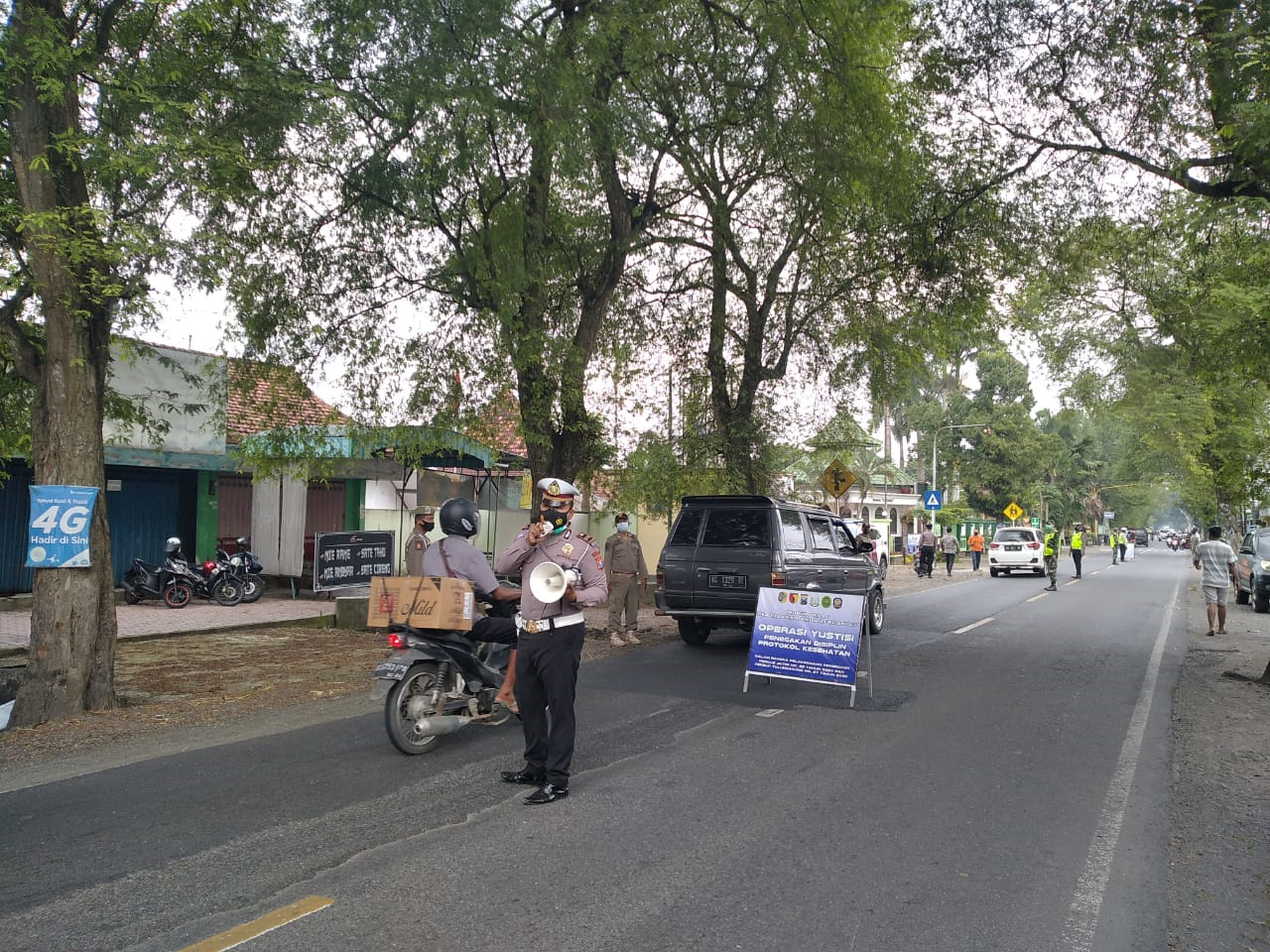 Tim Gabungan Ops Yustisi Kabupaten Tulungagung Hari Ini Menjaring 4 Pelanggar Prokes
