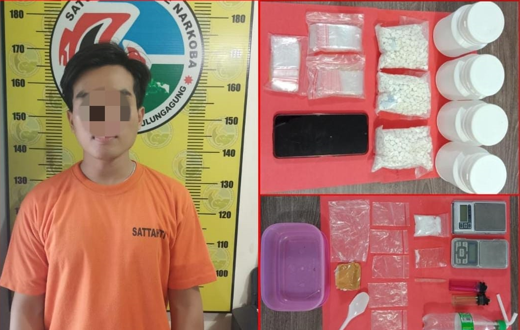 Pengedar Sabu Asal Sragen Ditangkap Satresnarkoba Polres Tulungagung