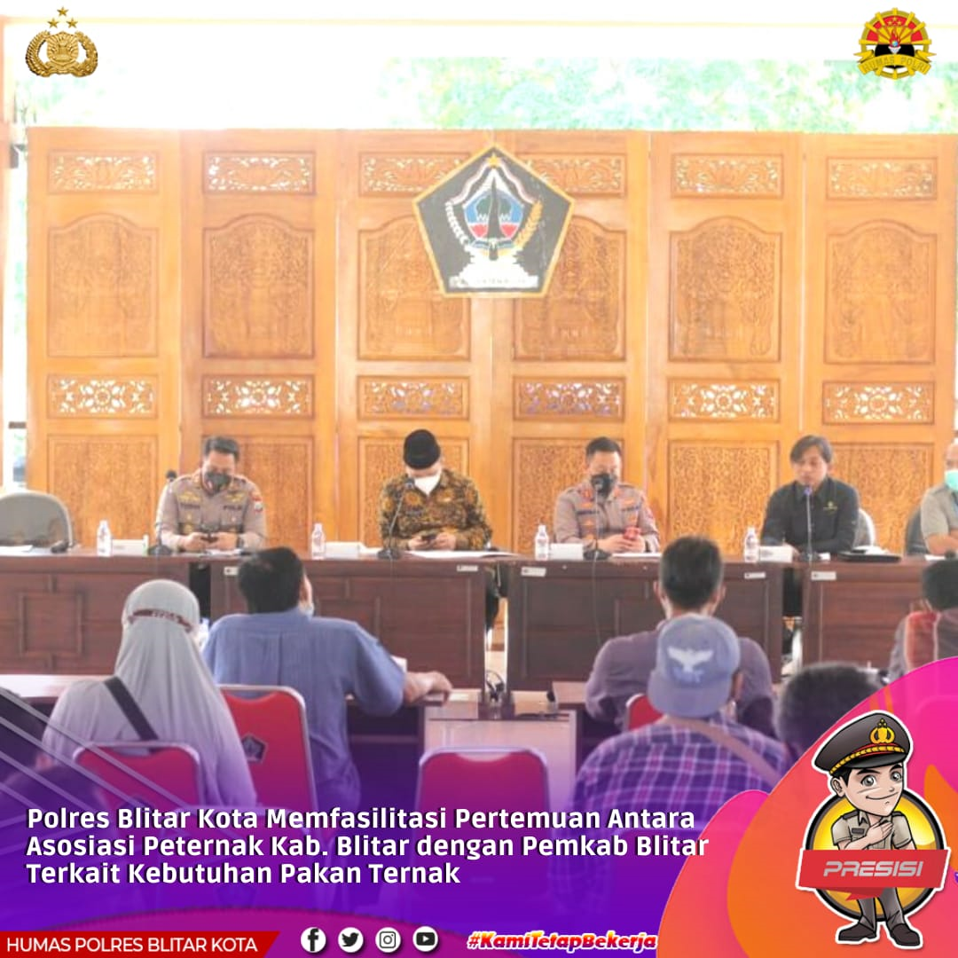 Polres Blitar Kota Fasilitasi Pertemuan Antara Peternak Unggas di Kabupaten Blitar dan Pemkab Blitar