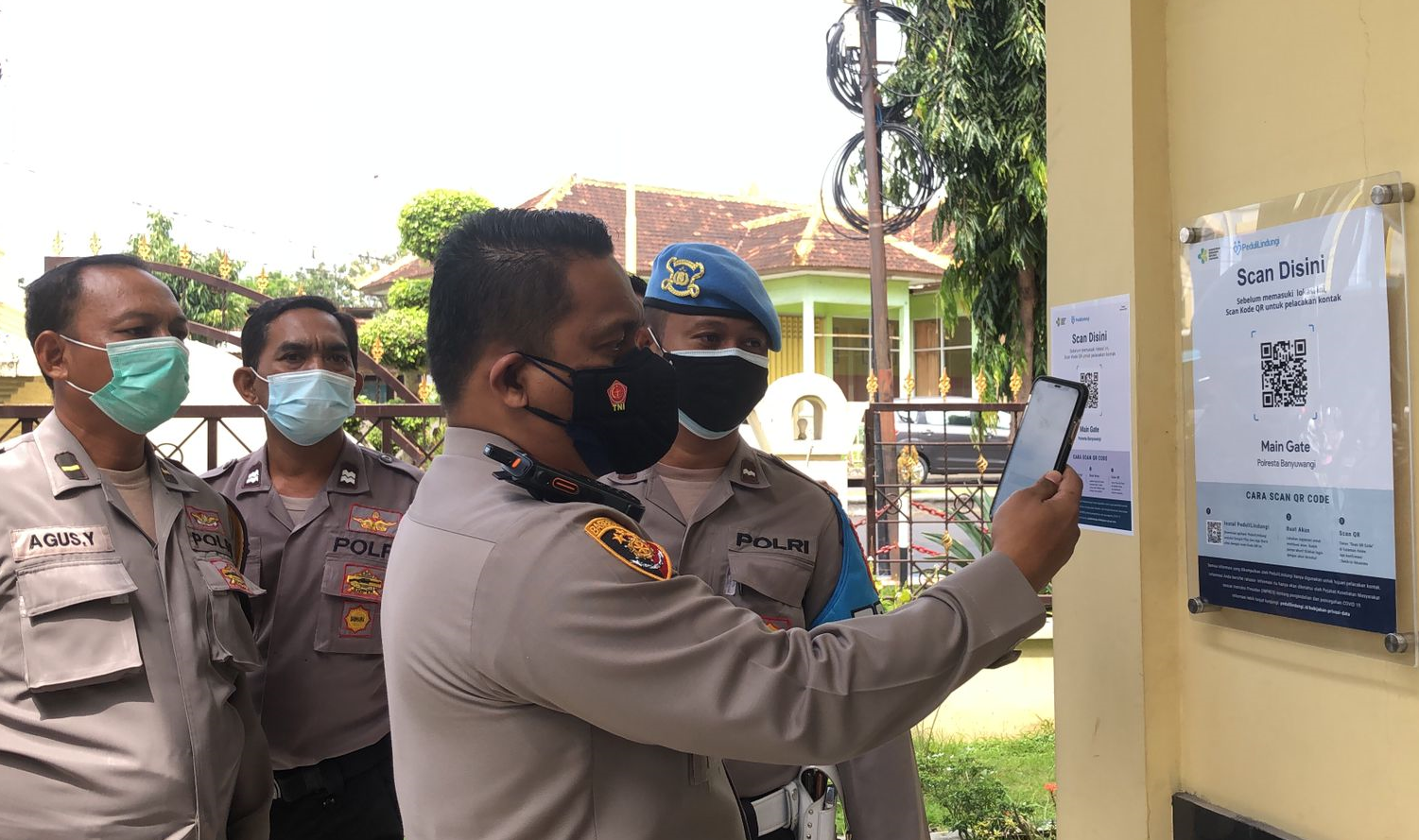 Aplikasi Peduli Lindungi Mulai Diberlakukan di Polresta Banyuwangi