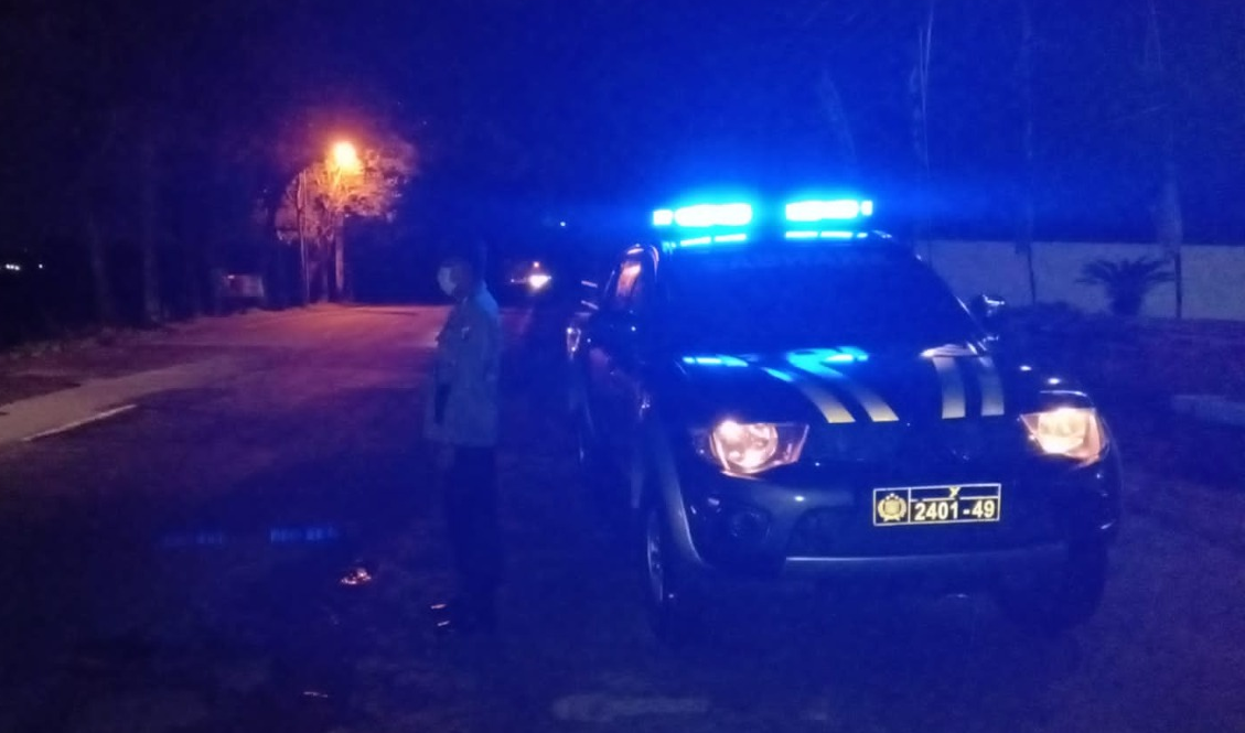 Polsek Kalangbret Tulungagung Patroli Blue Light dan Himbau Prokes 5M