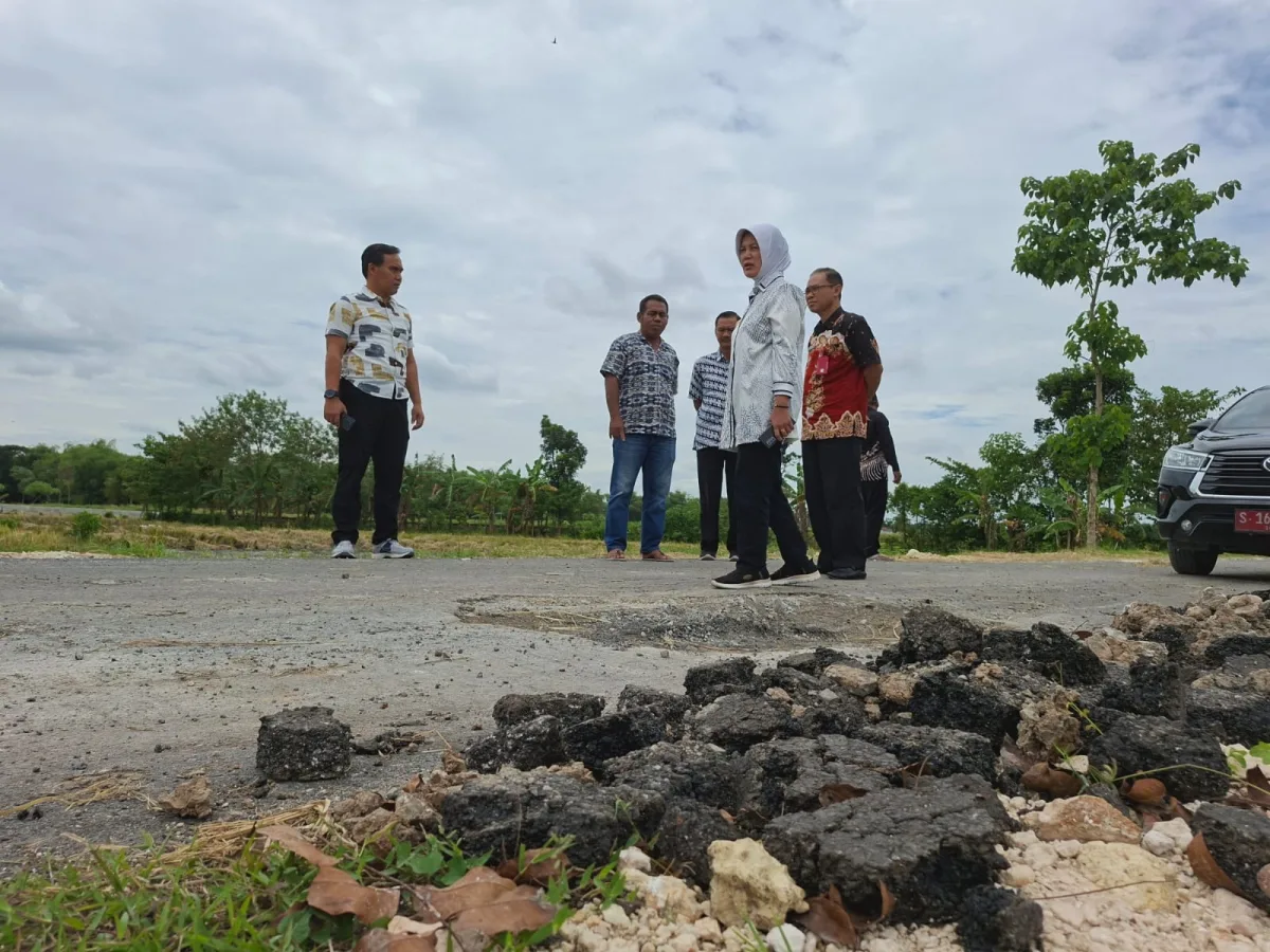 ​Wabup Nurul Azizah Sidak Proyek Ngampal: Temukan Aspal Tipis, Timlak Ngaku Dikerjakan Rekanan  