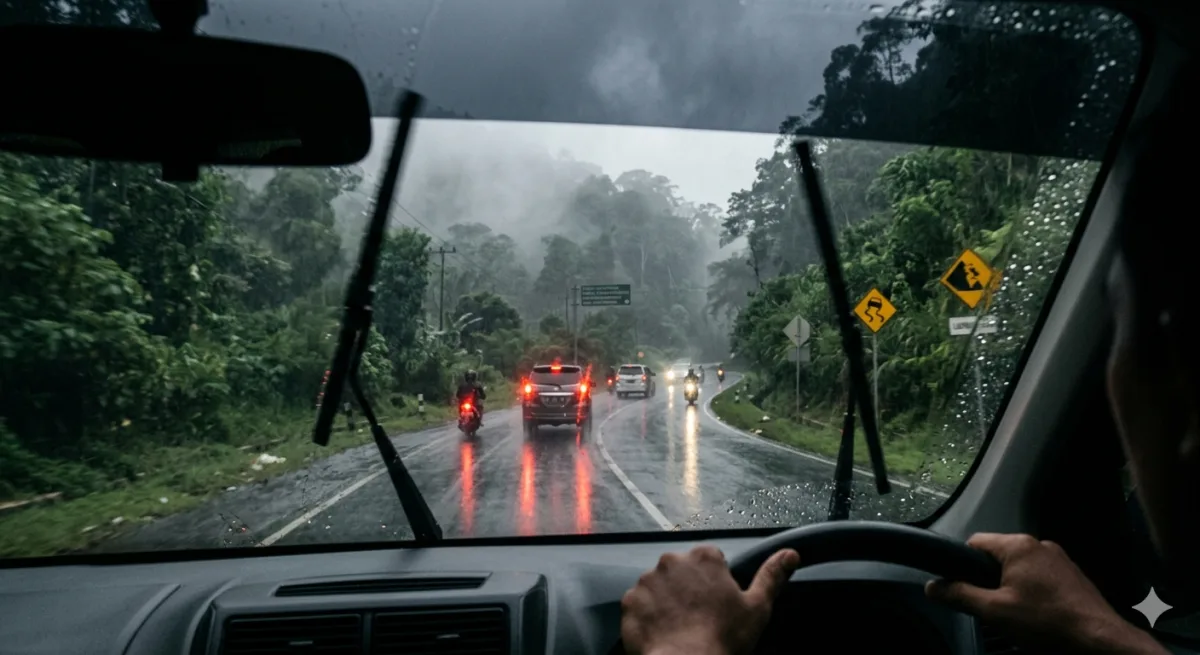 Panduan Keselamatan Berkendara Saat Cuaca Ekstrem di Jalur Mudik Jatim