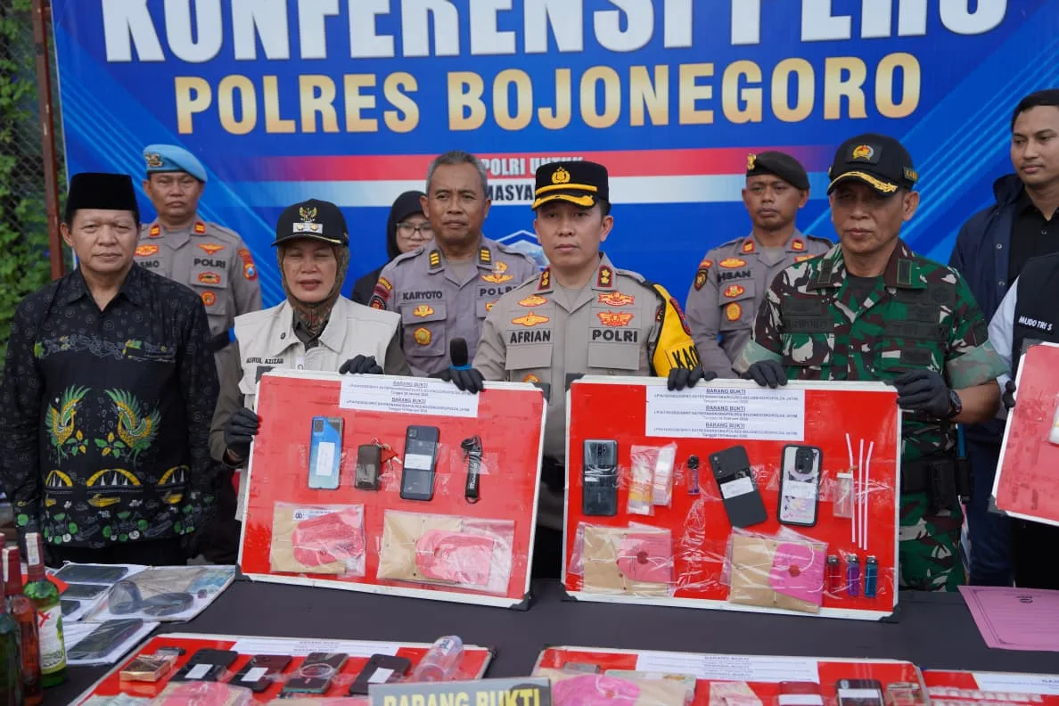 Polres Bojonegoro Ringkus 13 Tersangka Narkoba 