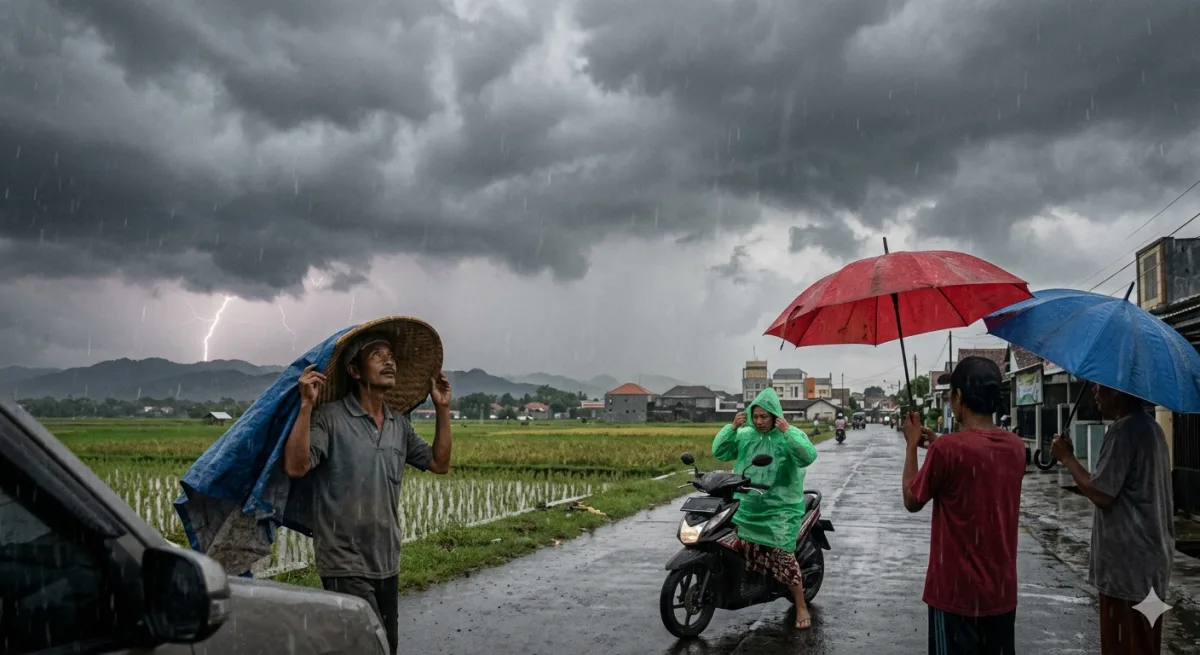 BMKG Memprediksi Hujan Petir di Bojonegoro dan Tuban, Warga Diminta Waspada