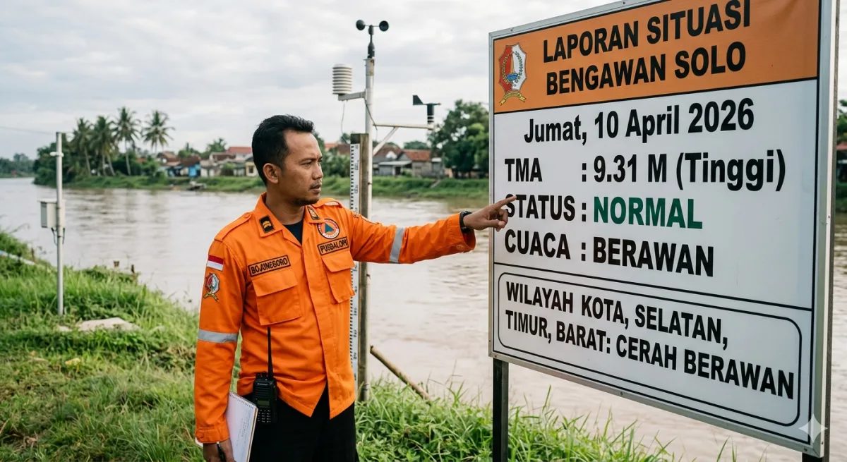 Waspada Hujan Siang Hari dan Debit Bengawan Solo Normal