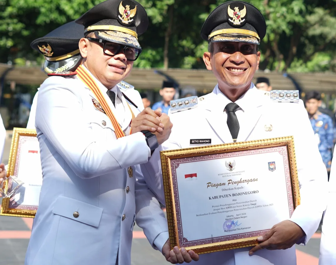 Bojonegoro Sabet Penghargaan Kinerja Pemerintahan Terbaik 2025, Masuk Top 15 Nasional