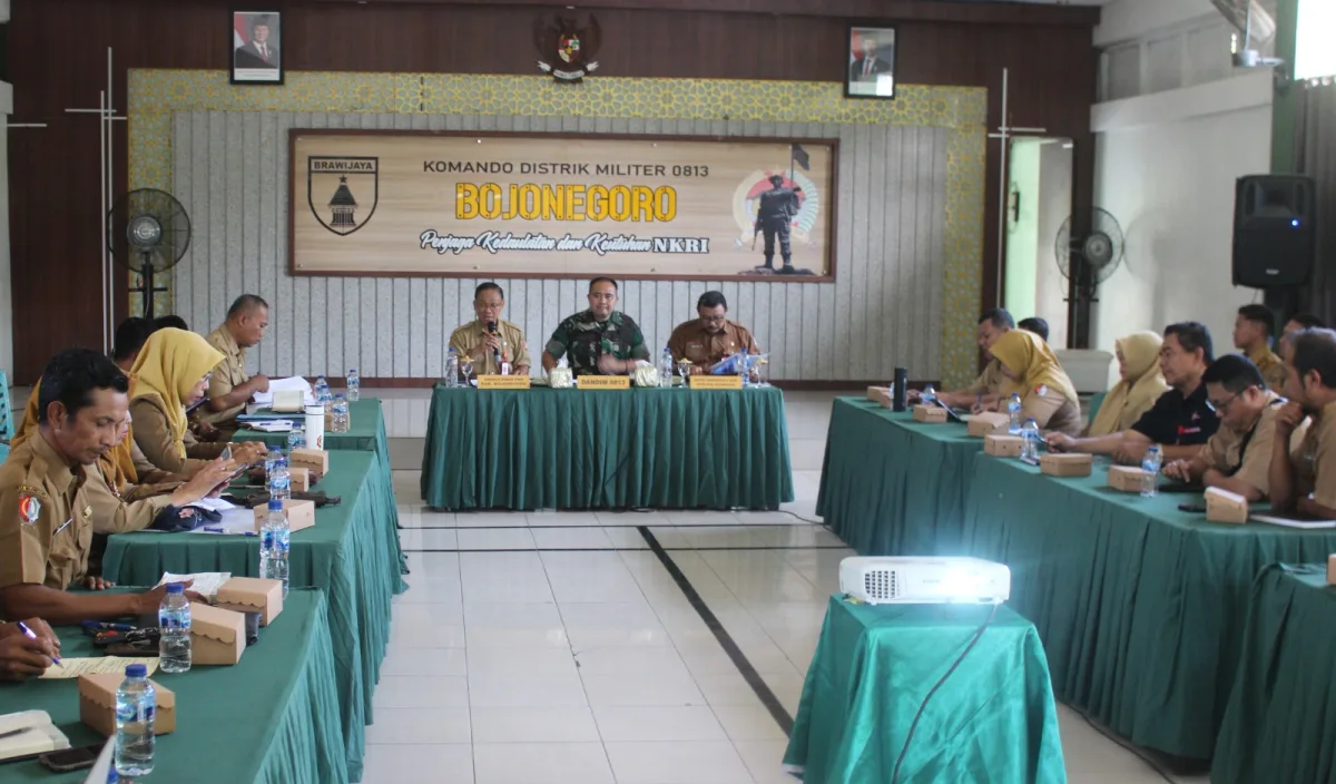 Genjot Infrastruktur Desa, Kodim dan Pemkab Bojonegoro Matangkan Program TMMD