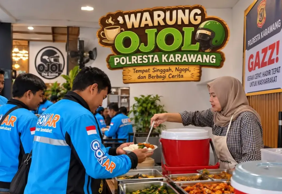 Berkah Warung Ojol Polresta Karawang, Tempat Driver Mangkal Melepas Lelah Serta Merajut Keakraban