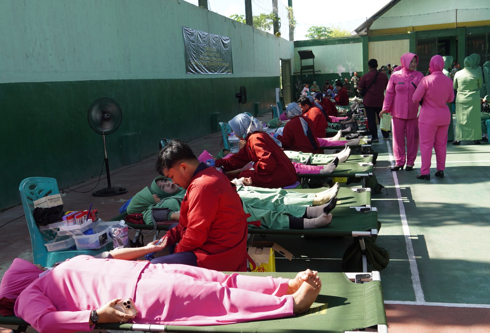 Sambut HUT Persit ke-80, Kodim 0813 Bojonegoro Gelar Donor Darah
