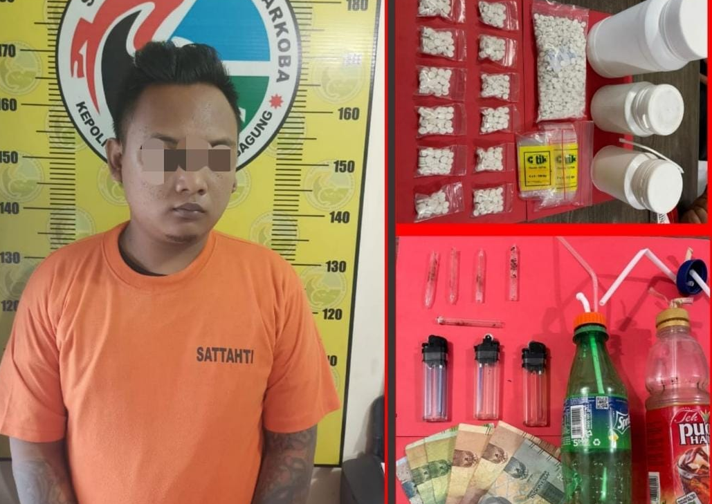 Edarkan Sabu dan Pil Double L, Pemuda Asal Pagerwojo Ditangkap Satresnarkoba Polres Tulungagung
