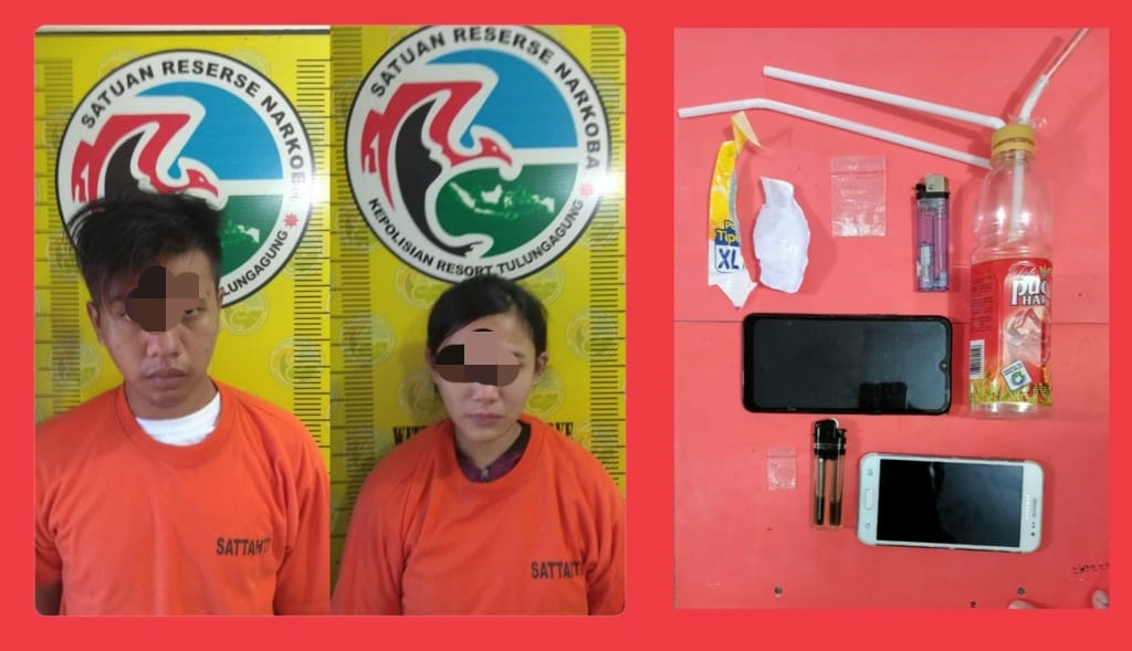 Pasutri Pengedar Sabu Berhasil Ditangkap Satresnarkoba Polres Tulungagung