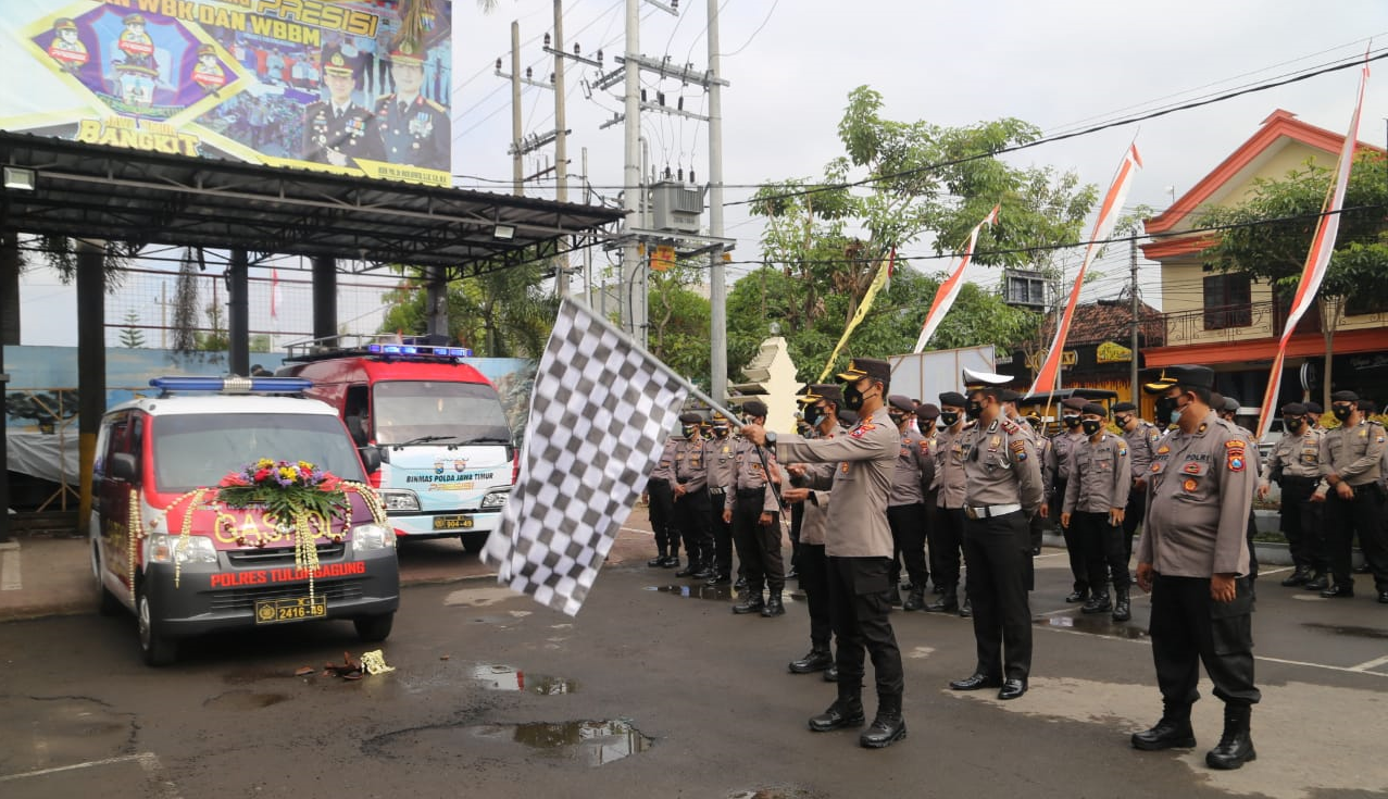 Dorong Percepatan Vaksinasi, Polres Tulungagung Launching Mobil GASPOL