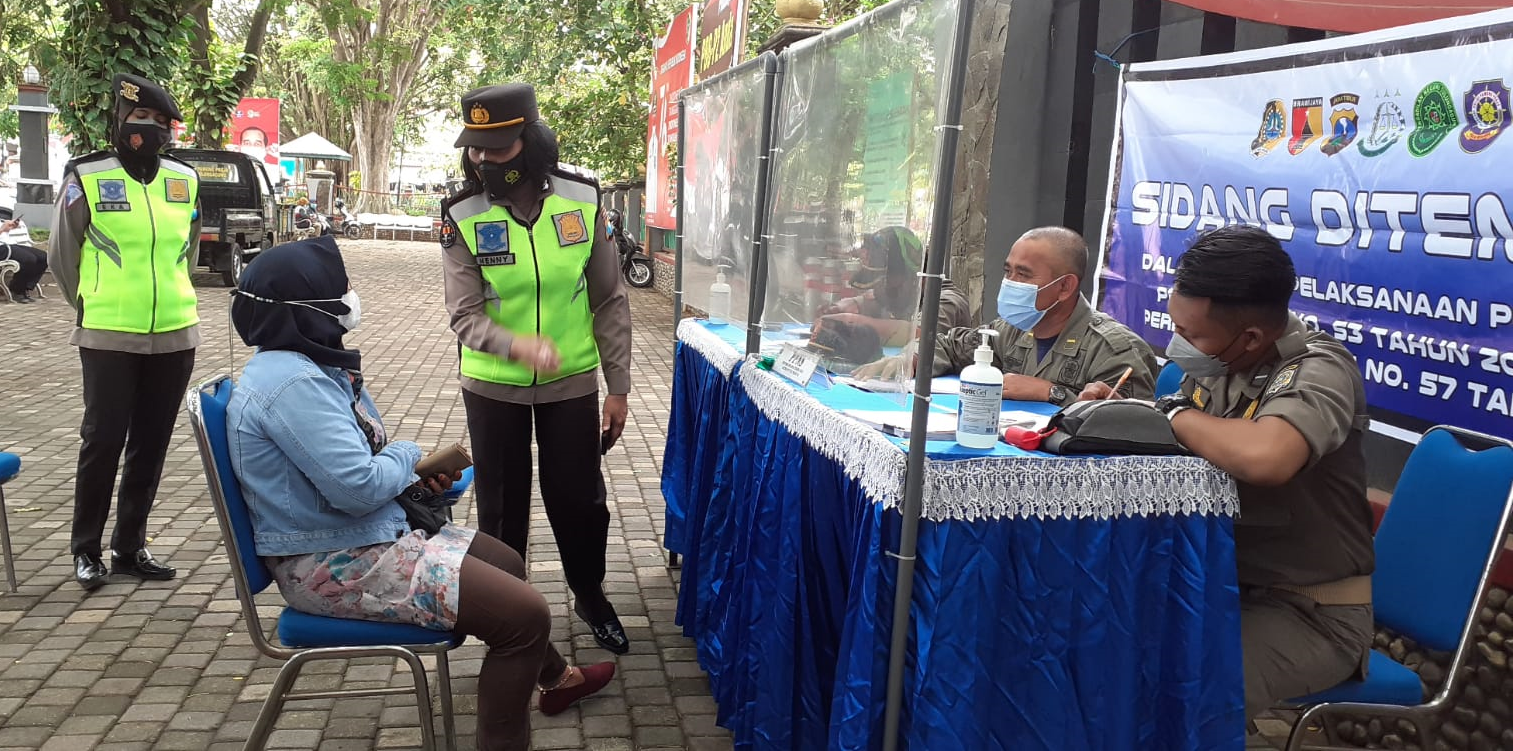 Tingkat Kepatuhan Masyarakat pada Prokes Meningkat, Ops Yustisi Satgas Covid-19 Tulungagung Jaring 1