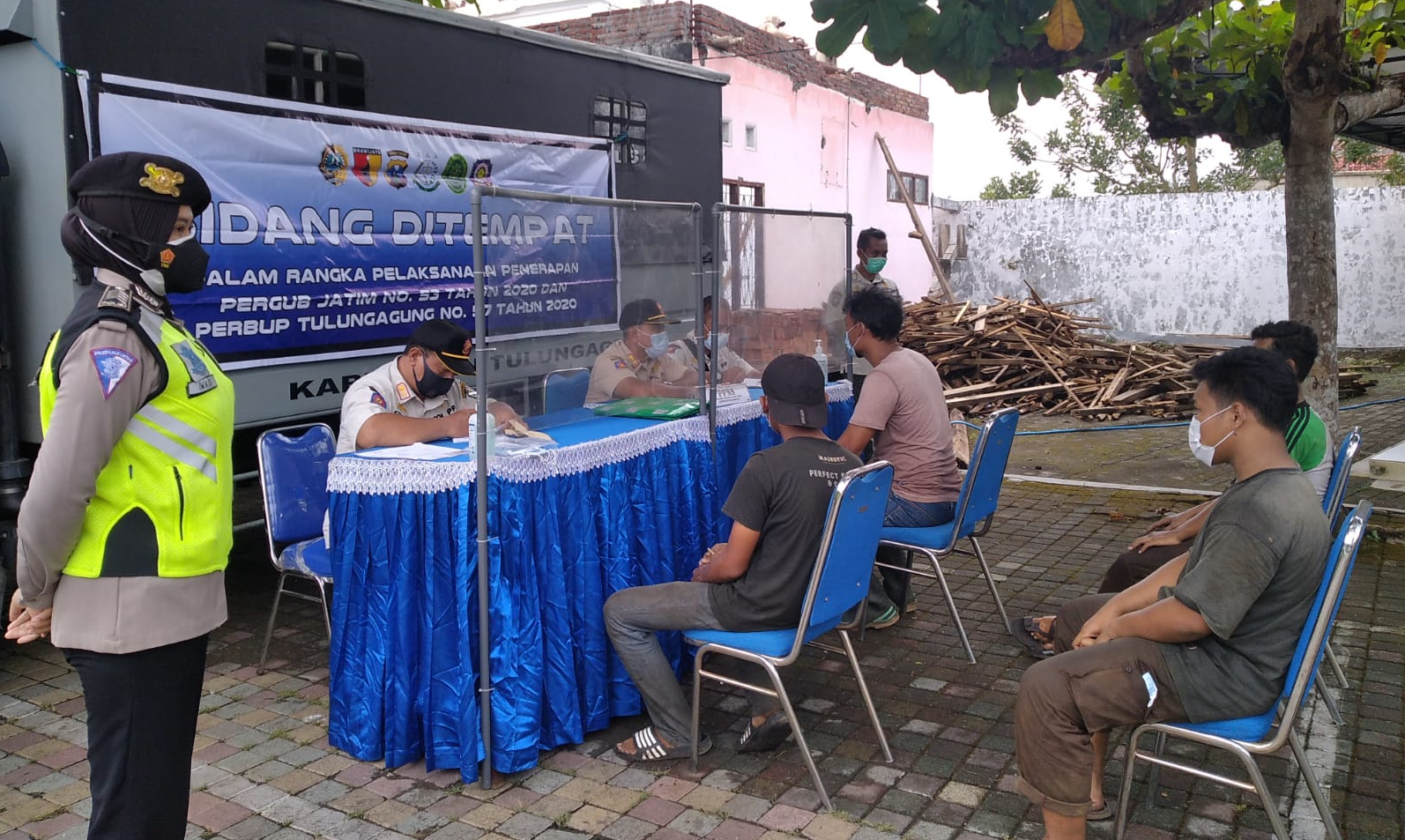 Hari ini Satgas Covid-19 Tulungagung Gelar Ops Yustisi di depan Universitas Tulungagung, guna Tekan 