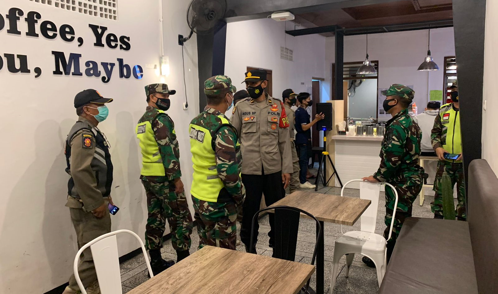 Guna Pencegahan dan Pengendalian Covid-19, Patroli Skala Besar Satgas Covid 19 Tulungagung Lakukan P