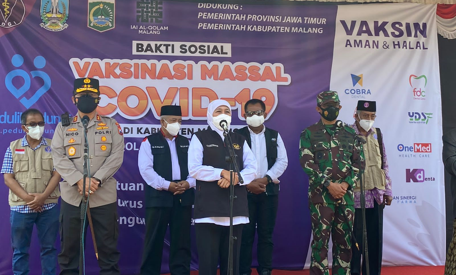 Forkopimda Jatim Tinjau Vaksinasi di Kampus IAI Al Qolam Malang
