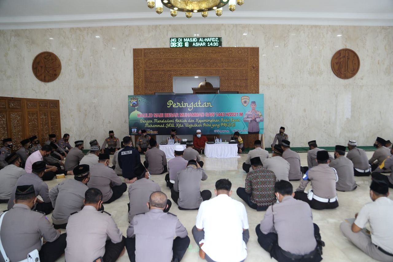 Peringati Maulid Nabi Muhammad SAW, Kapolres Tulungagung Ajak Personil Meneladani Akhlak dan Kepemim