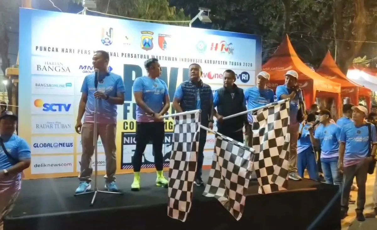 Forkopimda Tuban Semarakkan PWI Night Fun Run 2026 